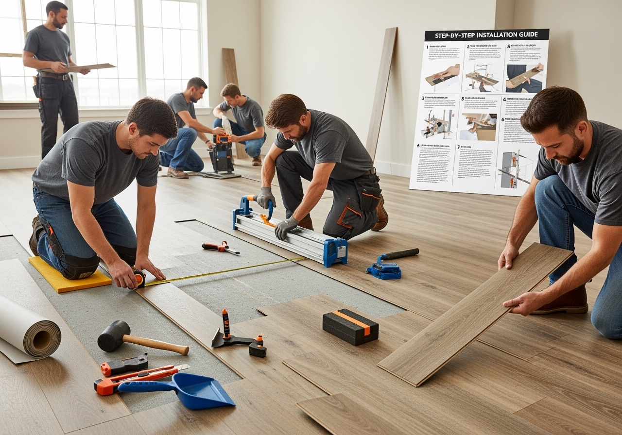 Quy trình thi công sàn nhựa